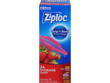 Ziploc Bags Quart 24pk Supply