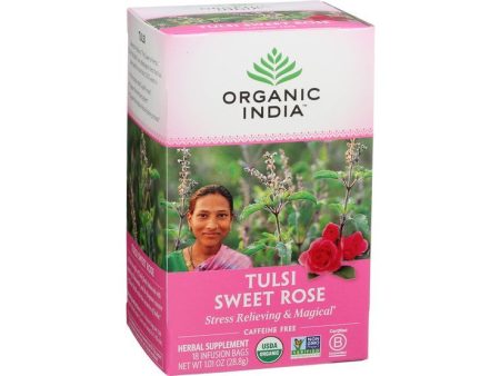 Organic Tulsi Sweet Rose Tea Bags 18pk Online now