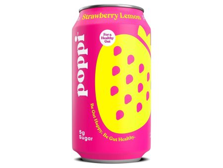 ****Poppi Strawberry Lemon Prebiotic Soda 12oz Online Hot Sale