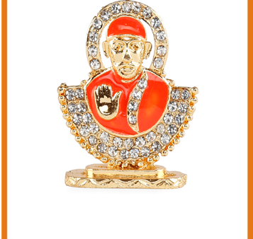 Shirdi Sai Baba In Orange Idol For Discount