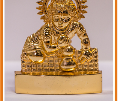 Zevotion Laddu Gopal Gold Plated Idol Discount