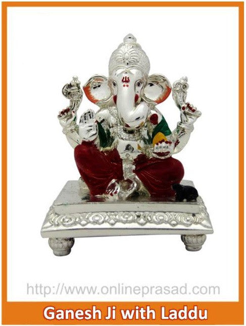 The Ganesh Ji With Laddu Idol Discount