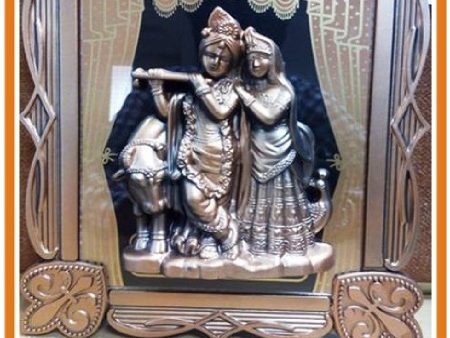 Radha Krishna Antique Look Wall Hanging 3D Frame Online Sale