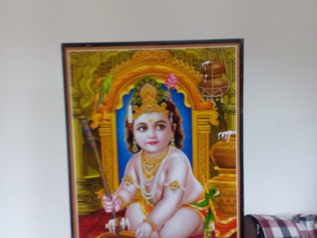 Shri Krishna Wooden Framed Photo Online Hot Sale