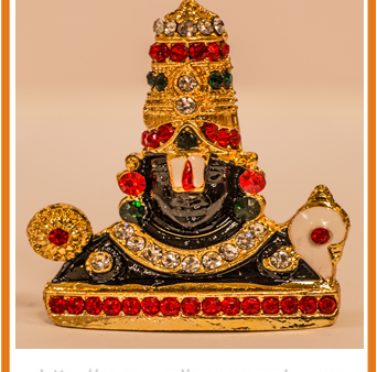 Zevotion Studded Tirupati Balaji in Gold Idol Fashion