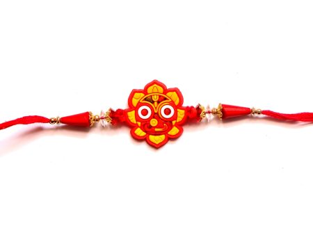 Jagannath Rakhi in Red and Yellow For Sale