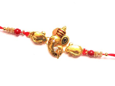 Ganesha with his mouse Rakhi Hot on Sale