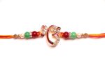 Red Ek Onkar Rakhi  on white stone Hot on Sale