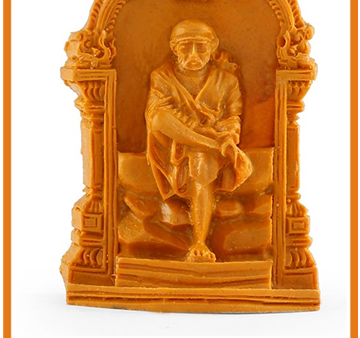 Sitting Sai Baba With Decorated Frame Idol Online Hot Sale