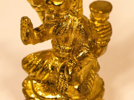 Zevotion Shining MahaLaxmi Gold Plated Idol Supply