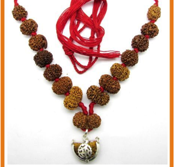 Rudraksha Siddha Mala   1-14 Mukhi Gauri Shankar & Ganesh Rudraksha with Silver Capping - Nepali Fashion