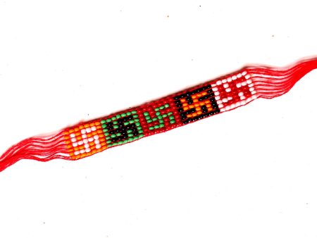 Swastik Rakhi with Colorful beads Online Sale