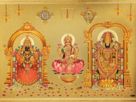 The Balaji Padamavathi with kuber Laxmi Golden Poster For Cheap