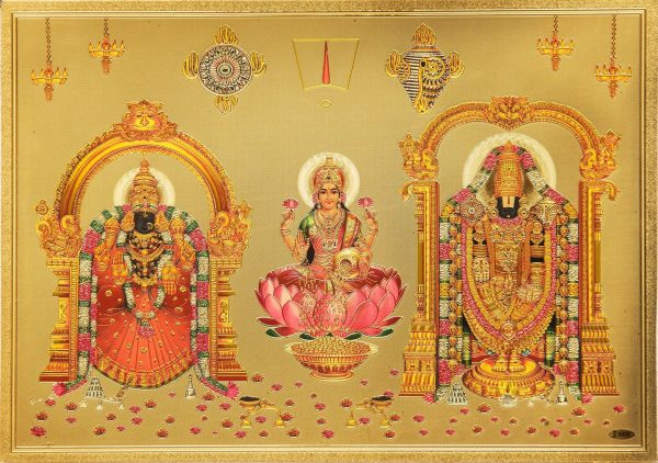 The Balaji Padamavathi with kuber Laxmi Golden Poster For Cheap