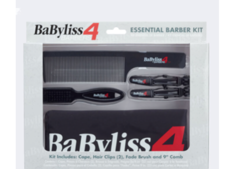 BABYLISSPRO BARBOLOGY ESSENTIAL BARBER KIT includes: cape, hair clips (2), fade brush, and 9” comb Cheap