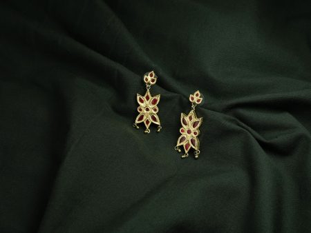 Assamese Jewellery - Prajapati Earring with Red Stones Online Hot Sale