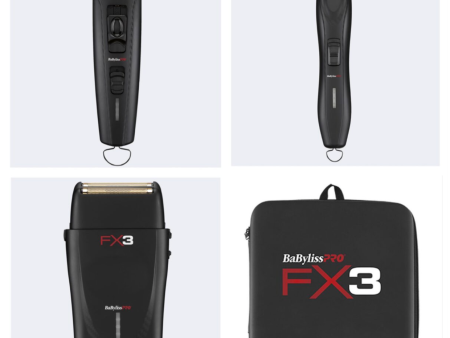 Babylisspro Black FX3 Collection – Clipper, Trimmer, Shaver & travel case Discount