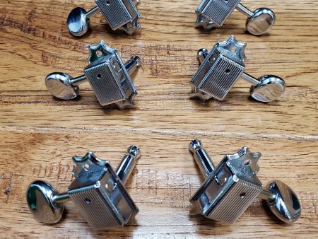 Gretsch Vintage Style 3x3 Tuners - Chrome Online Hot Sale