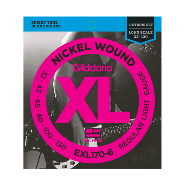 D Addario EXL170-6 Nickel Wound 6-String Bass - Light - Long Scale on Sale