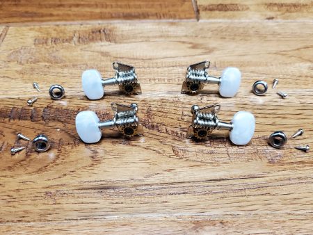 Cordoba 2x2 Ukulele Tuning Machines - Nickel w  Pearl Buttons For Cheap