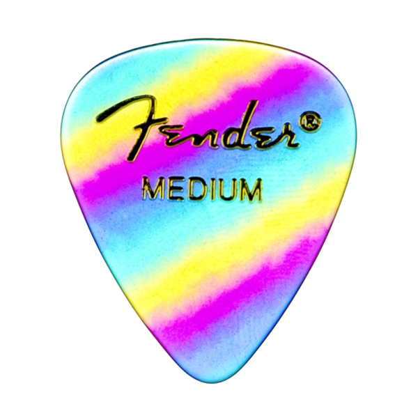 Fender 351 Shape Graphic Medium Picks - Rainbow - 12 Pack Hot on Sale