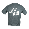 Riff City Guitar T-Shirt - Grey with White Logo For Discount