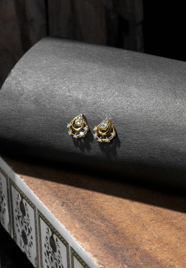 Crystal Cascade Diamond Stud Earring Online