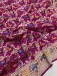 Pure Banarasi Katan silk handloom saree, Kadhwa Shikargaah Jaal (HT00) on Sale