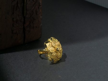 Gold Floral Petal Bridal Ring for Women Sale