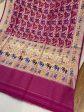 Pure Banarasi Katan silk handloom saree, Kadhwa Shikargaah Jaal (HT00) on Sale