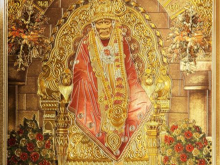 The Sai Baba with Ambari Golden Poster Sale