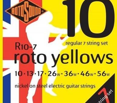 Rotosound R10-7 Roto Yellows Regular Electric Guitar Strings Hot on Sale