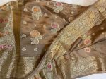 Warm Elegance: The Coffee Brown Banarasi Saree For Sale