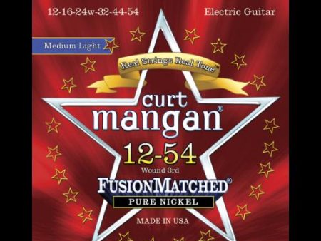 Curt Mangan Fusion Matched Pure Nickel Electric Strings (12-54) Hot on Sale