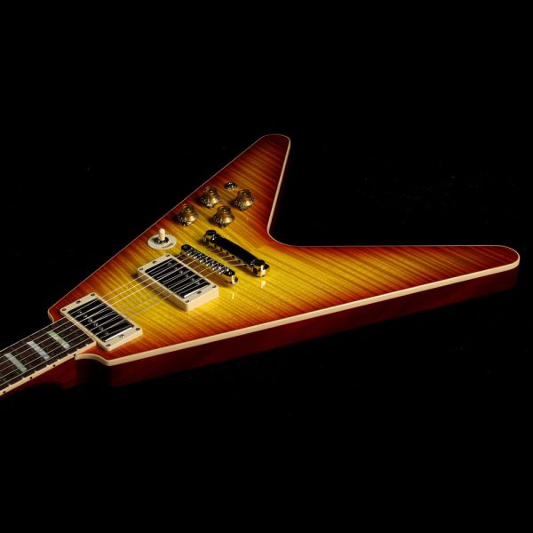 Used 2016 Gibson Custom Shop Flying V Standard Electric Guitar Washed Cherry Hot on Sale