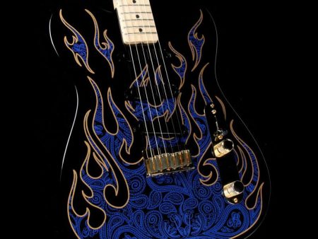 Fender James Burton Telecaster Electric Guitar Blue Paisley Flames Online Hot Sale