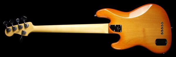 Used Fender Custom Shop Modern Jazz Bass V Electric Bass Guitar Amber Transparent Burst Online Hot Sale